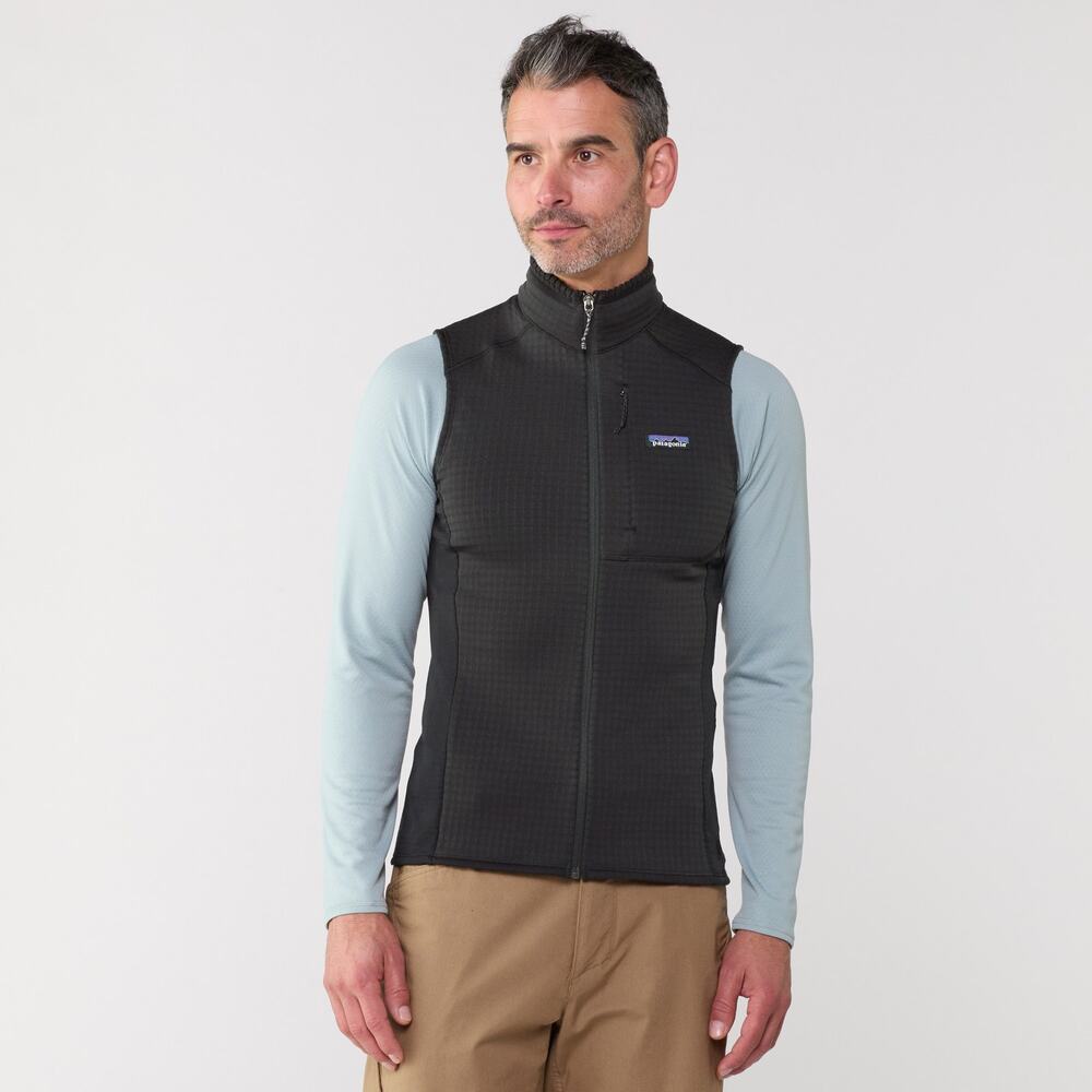 NEW Patagonia R1 Vest Men's Black Sleeveless Full Zip Outdoor Hiking Size L